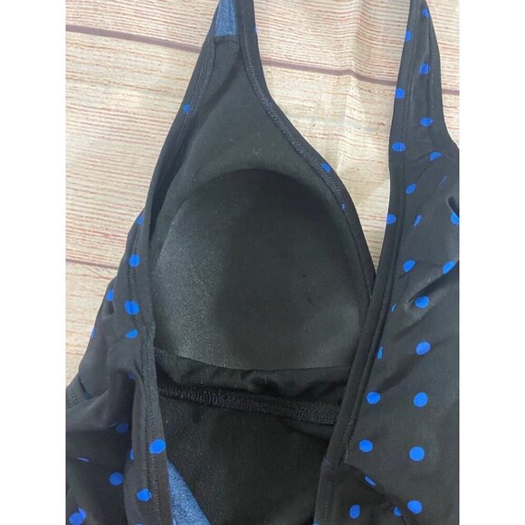 Speedo Women's Blue Polka Dot One Piece Swim Suit - 10 - Picture 10 of 12